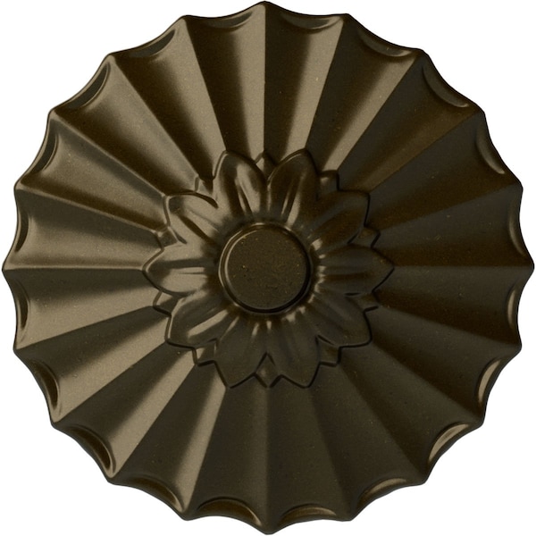 Ekena Millwork Shakuras Ceiling Medallion (Fits Canopies up to 1 3/8"), Hand-Painted Green Gold, 9"OD x 1 3/8"P CM09SHGGS - main